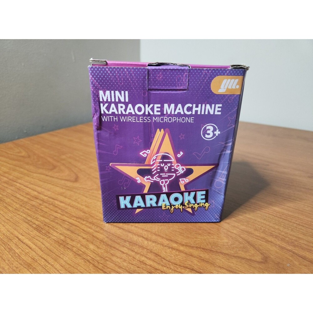 YLL Mini Karaoke Machine For Girls ~ W/ 2 Microphones ~ New Open Box ~ Tested